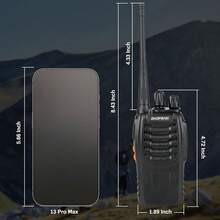 New-88  Walkie Talki S Rechargeable Long Range  Earpiec For Adults, 16 Channel Profsional Io Handheld Two Way Ios Li-Ion Battery And Charger Iluded - 2pack   2earpiece - View 2