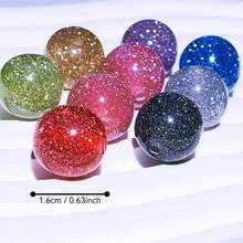 20/10 件全新爆款宇宙银河星空闪亮圆珠硅胶珠焦点珠 DIY 笔钥匙扣手机链饰品配件