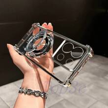 Funda de teléfono transparente, a prueba de agua y golpes, resistente a los arañazos, con soporte magnético en las 4 esquinas anti-caída para Poco X7 Pro/X6Pro/X5/X4 GT/X3Pro/F7Pro/F7Ultra/F6Pro/F5 Pro/F4/F3/M6 Pro/C61/C65/C75