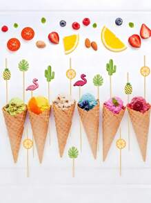 50pcs Fruit Stick Pearl Decor Cocktail Picks Summer Tropical Party Supplies (Hawaiian Set), Tropical Cocktail Picks, Hawaiian Theme Hibiscus Flamingo Decorative Toothpicks, Fruit Dessert Sticks, Tropical Cocktail Bamboo Toothpicks Flamingo Pineapple Beach Toucan Palm Leaf, Food Appetizer Skewer, For Drinks, Beach, Luau Decoration, Summer Themed Party Supplies, Appetizer Food, Hawaiian Beach Holiday Party Supplies