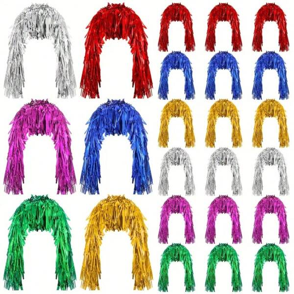 3/6/9 Pieces, Party Wigs, Punk Style, Disco Masquerade, Bachelorette Party, Party Wigs, Glamorous Wigs, Silky Wigs, Stage Performance Accessories, Role-Playing Photo Props, Party Festival Decoration Wigs.