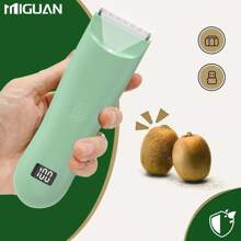 Recortadora corporal para hombres, afeitadora eléctrica, recortadora eléctrica de zona inguinal y vello, afeitadora/recortadora de higiene masculina con cuchillas de cerámica, afeitadora eléctrica para el Body completo con batería de 500mAh