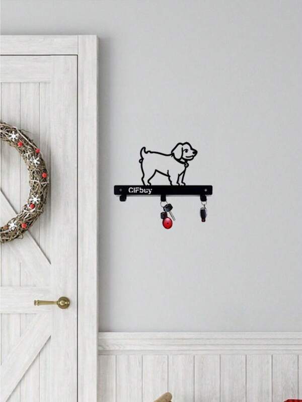 Hello Young 1 pièce Crochet de tasse en métal noir gothique en forme de chien - Cintres mignons pour animaux, décoration d'intérieur unique, crochets de cuisine et muraux pour clés, chapeaux, tasses - Cadeau de style vintage pour les amoureux des animaux de compagnie, cadeau de pendaison de crémaillère cosy