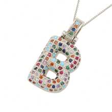 1pc A-Z Bubble Letter Fashion Gold Necklace, Suitable For Men And Women Everyday Wear