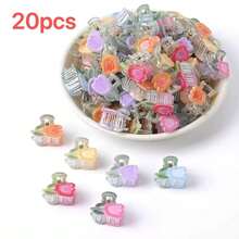 20pcs Random Colors Mini Tulip & Sunflower Cute Hair Clips, Bangs & Hair Accessories, Suitable For Women In Summer Beauty Claw Clips - Multicolor 20pcs - View 10