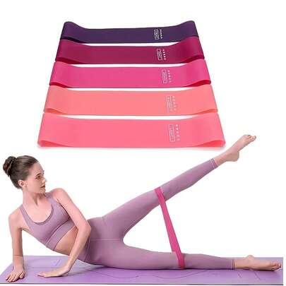 5件TPE瑜伽健身阻力带健身房配件