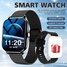 Smartwatch, Wireless Calling/Dialing, Multi-Sport Mode, Call Reminder And Rejection, Message Reminder View, Multiple App Reminders, Suitable For Men And Women, Outdoor Sports Watch, Custom Wallpaper, Suitable For Android/IOS - 很多色 - 查看 11