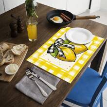 1pc/4pcs/6pcs Vintage Country Style Pattern Printed Linen Placemats, Suitable For Dining Table, All Season Home Decor, Modern Washable Tabletop Mats, Room Decoration, Placemats, Coasters, Kitchen Dining Mats, Party Supplies, Ideal Gift