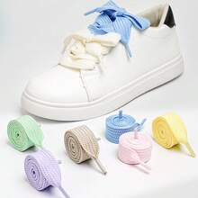 “两双对比色鞋带：瞬间提升风格，混搭打造你的独特外观！” - 2雙撞色寬鞋帶 - 查看 2