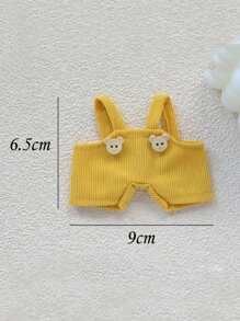 The First/Second Generation (For Labubu) Work Pants Set - Denim Set, Doll Jumpsuit, Toy Dress Up, Camisole Shorts, Suitable For Matching Clothes With Various Doll Pendants, 10cm Vest And Vinyl Face, Cute Character Doll Costumes, Cute Little Vest, Very Suitable For Birthdays And Holidays, Is A Great Gift, Halloween Gift, (Compatible With Labubu)