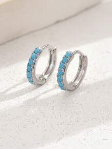 1 Paar modische 12 mm Creolen, minimalistisch, mehrfarbig, leichtgewichtig, Schmuck mit goldfarbenen Zirkonia - Alltagsschmuck für Frauen