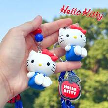 Sanrio 系列手链饰物 - 红蓝白 Hello Kitty 串珠链友谊手链，适合女孩、青少年和卡哇伊粉丝，手链扣 - 彩色 - 查看 2