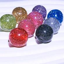 20/10 件全新爆款宇宙银河星空闪亮圆珠硅胶珠焦点珠 DIY 笔钥匙扣手机链饰品配件