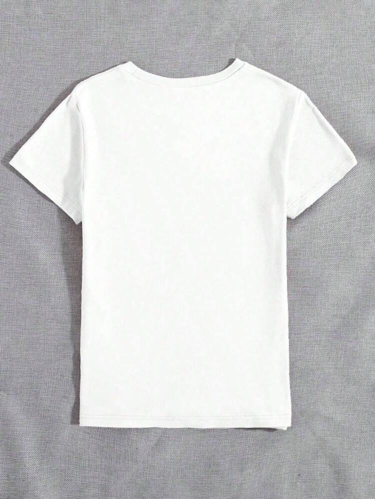 Camiseta con estampado de la silueta de Roma, Italia, cuello redondo, manga corta,   - ROMA ITALIA, LA CIUDAD ETERNA, FUNDADA EN 753 A.C.- Camiseta gráfica casual - Blanco - Añade 2