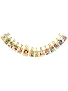 1 Set 1st Birthday Decorations Photo Banner - Happy Birthday Banner, Birthday Photo Banner, Milestone Birthday Gift For Girls & Boys, Birthday Party Photo Props (1st, 2nd, 16th, 18th, 21st, 30th, 40th, 50th, 60th)