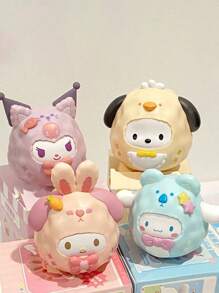 Sanrio 1 Set Of Sanrio Character Blind Boxes, Includes Cute Self-Righting Figurines Of Animals And Kuromi, Pachimari, Relaxing Desktop Ornaments,For School Supplies,Back To School