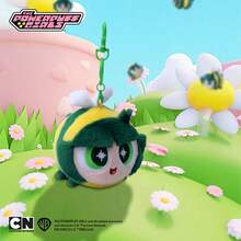 THE POWERPUFF GIRLS 可爱 8 厘米花开飞天小女警毛绒钥匙扣、卡通玩偶雕像、可爱翅膀钥匙扣吊坠背包装饰