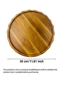 1pc Rosewood Wave Edged Serving Tray, Creative Decorative Tray For Coffee Table, Fruit Tray, Kitchen Utensils, Suitable For Entertaining Guests, Also Can Be Used As Decorative Tray, Tabletop Decor Tray, Decorative Tray, Center Piece Tray, Jewelry Tray, Cosmetic Tray, Birthday Display Stand, Wedding Candy Tray, Cupcake Tray, Suitable For Birthday