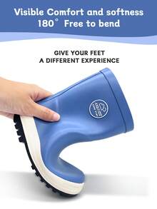 Chidren's Rain Boots ,Waterproof, Easy-On, And Durable Rain Shoes For Boys Comfortable, Anti-Slip, And Breathable Design For Kids' Outdoor Play