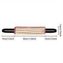 1pc - Dog Tug Toy Dog Bite Jute Pillow Training Toy With 2 Strong Handles