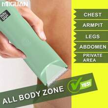 Recortadora corporal para hombres, afeitadora eléctrica, recortadora eléctrica de zona inguinal y vello, afeitadora/recortadora de higiene masculina con cuchillas de cerámica, afeitadora eléctrica para el Body completo con batería de 500mAh