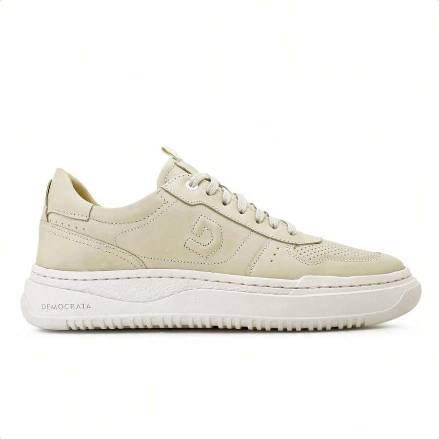 Democrata Block Men's Sneakers 100% ORIGINAL With INVOICE And WARRANTY - CREME / BRANCO - Xem 1