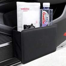 Car Trash Can,  Leather Vehicle Trash Bin Car Dustbin Garbage Organizer Holder With 30 Pcs Trash Bags,  Foldable Hanging Mini Cars Storage Bag Container For Auto,  SUV (Black)