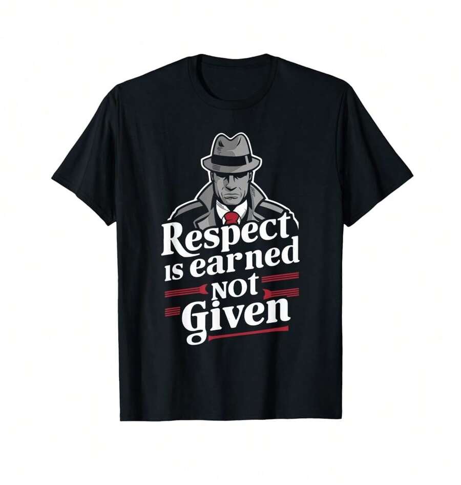 Gangster Style Mafia Lifestyle Organized Crime Family T-Shirt Gift For Grandpa,Funny Graphic T Shirts,Vintage T Shirts,100 Percent Cotton T Shirt,Oversize,S-XXXL - Black - View 1