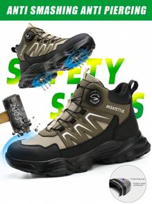 Botas de seguridad todo terreno y todo clima, versátiles y cómodas para hombres. Con punta de acero ligera, anti-aplastamiento y anti-perforación, para uso en exteriores y trabajos