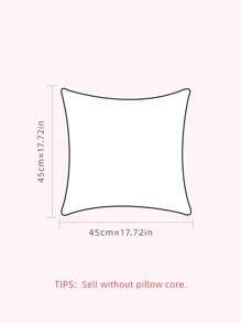 1pc/3pcs Set Pumpkin Pattern Plush Pillow Cover, Velvet Embroidered Cushion Cover, Daily Home Bedroom Headboard Sofa Car Outdoor Garden Household Decorative Pillowcase, Seasonless, Without Insert, 45*45cm