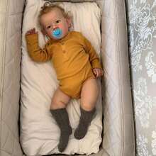 Handmade 55cm 22inch Reborn Babies Soft Vinyl Limb, Cloth Body Doll Toy with 3D-paint Skin and Visible Veins, Realistic Blonde Toddler Newborn Boy Art Baby - muñeca bebé realista - Ver 5