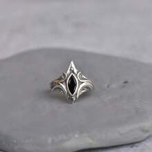 1pc Vintage Bohemian All-Seeing Eye Ring, Fashionable Unisex Jewelry