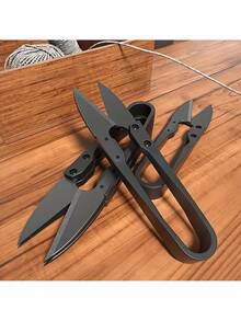 1 Piece High-Quality Black Carbon Steel Small Scissors – U-Shaped Spring Yarn Cutters For Precision Thread Cutting – Ideal For Household Sewing, Clothing Needles, Thread Tools, And Mini Plant Garden Art – Perfect For Trimming Buds, Leaves, And Delicate Sewing Projects – Compact And Durable, Ideal For Crafting, Needlework, And Gardening – A Must-Have Tool For Sewing And Gardening Enthusiasts. - Multicolor - View 5