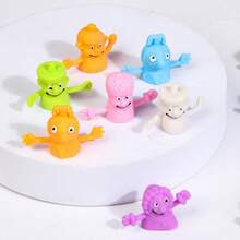 5/10/15/20Pcs Finger Puppets Toys,Funny Colorful Monster Spirit Stretchy Finger Puppets,Soft Rubber Finger Doll Toys For Children's Party Favors - Multicolor - View 5