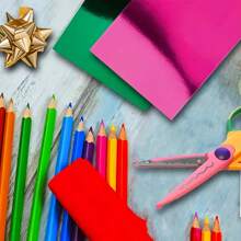 50 piezas/30 piezas/20 piezas Cartulina texturizada metálica de colores en tamaño A5, cartulina reflectante de colores mixtos, peso de 150g, adecuada para hacer tarjetas de felicitación, scrapbooks, manualidades DIY, origami DIY, pintura, artículos de corte y útiles escolares, vuelta al cole