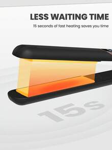 1pc Ceramic 2 In 1 Hair Straightener And Curler Iron, Professional Titanium Flat Iron,Hair Straightening Irons With Fast Heating, Dual Voltage, Auto Off, With Glove & 2 Clips - View 9