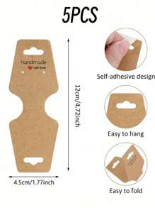 5-400 szt. Karty do wyświetlania bransoletek i kolczyków, ręcznie robione karty do kolczyków, samoprzylepne, odpowiednie do naszyjników, bransoletek, breloków, kolczyków, gumek do włosów, kart do przechowywania i wyświetlania