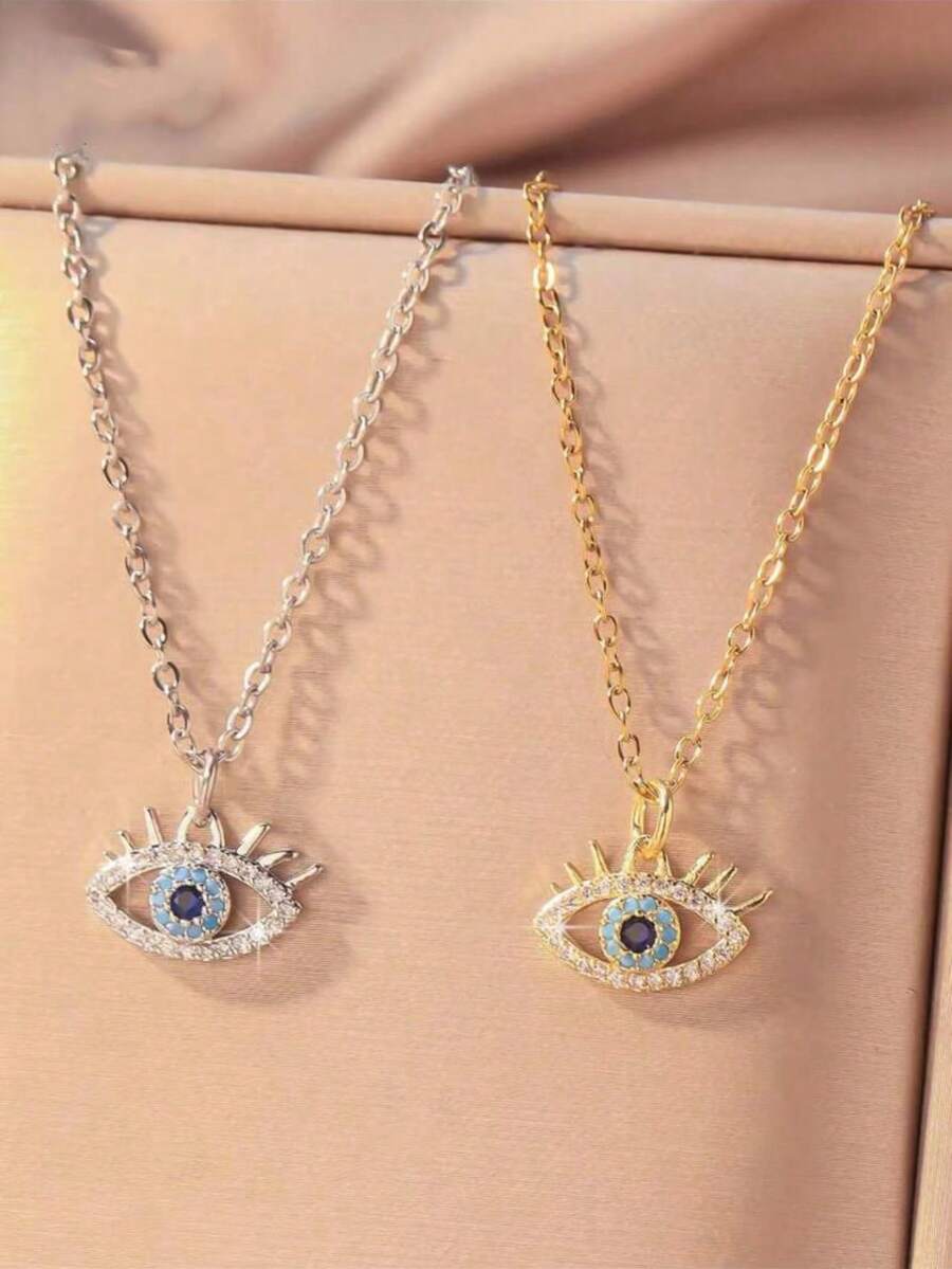 1件立方氧化锆花叶心形蛇形吊坠项链，黄金首饰，伴娘礼物，送给她的礼物