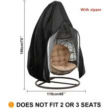 1pc Home Chair Cover Dustproof Hanging Chair Cover Waterproof Protective Cover Hanging Outdoor Swing Chair Hanging Chair Cover With Zipper Oxford Cloth Balcony Garden Lawn Chair Protective Cover Furniture Accessories 115x190cm Chair Cover Dustproof Hanging Chair Cover Waterproof Protective Cover