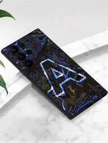 1 件 Techno 风格字母图案防震防滑黑色手机壳，适用于 Galaxy A04e/A05s/A13/A14/A15/A34/A35/A50/A52/A53/A54/S21/S22/S23/S24/S25/S25 超防水防摔防刮 - 黑色 - 查看 4