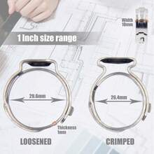 Pex Clamps, 50pcs 1 Inch 304 Stainless Steel PEX Cinch Crimp Rings Pinch Clamps For PEX Tubing Pipe Fitting Connections