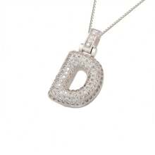 1pc Fashionable Gold A-Z 26 Bubble Letter Pendant Necklace, Suitable For Men & Women Daily Wear