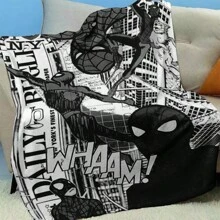 Marvel 1 pieza Manta con estampado digital de Marvel Spider-Man, manta de franela súper suave, liviana y cálida, manta de tiro para sofá, regalo para niños en todas las temporadas, manta para cama y silla de sofá, cubierta para aire acondicionado, para uso doméstico