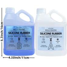 Crystal Clear Shore 15A Silicone Kit 946ml|Semi-Rigid Blue Mold Rubber For Resin Jewelry & Industrial Prototyping|Bubble-Free Results, 60Min Demold|Reusable Precision Casting