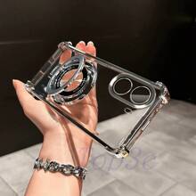 Funda de teléfono transparente, a prueba de agua y golpes, resistente a los arañazos, con soporte magnético en las 4 esquinas anti-caída para Poco X7 Pro/X6Pro/X5/X4 GT/X3Pro/F7Pro/F7Ultra/F6Pro/F5 Pro/F4/F3/M6 Pro/C61/C65/C75