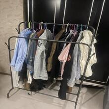 Perchero sencillo para el suelo del dormitorio, perchero grueso para el dormitorio, perchero plegable para ropa de interior - Negro - Ver 9