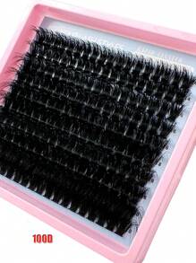 5 caixas de cílios postiços combinados 60D + 80D + 100D + 120D + 160D, pretos, fofos e segmentados, 12-20 mm, comprimento misto, curvatura em D, faça você mesmo, maquiagem diária