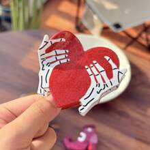 Pasadores de pelo con tema de Halloween - Mano de monstruo / Araña roja / Fantasma / Calavera / Telaraña / Forma de bruja Pinzas de moda, Pasadores de pelo únicos para moño y recogido, Accesorios de pelo lindos