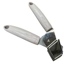 Premium Garlic Press Tool - Manual Crusher With Ergonomic Handle - Sleek White Design For Effortless Garlic Mincing