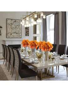 Set de 5 piezas Ramo de flores de hojas de arce artificiales, hojas de arce otoñales simuladas, plantas artificiales, para decoración de pared con flores, diseño de escenas, arreglos florales para sala de estar, dormitorio, bodas, fiestas, decoración del hogar, relleno de escritorio. Decoración de Halloween, hojas de otoño, cosecha de Acción de Gracias, suministros navideños, decoración del hogar, decoración de mesa, decoración de estilo rústico.